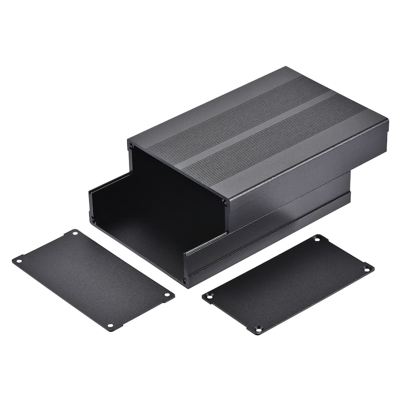 150x105x55mm Aluminum Electrical Project Case for Audio Amplifier - Black