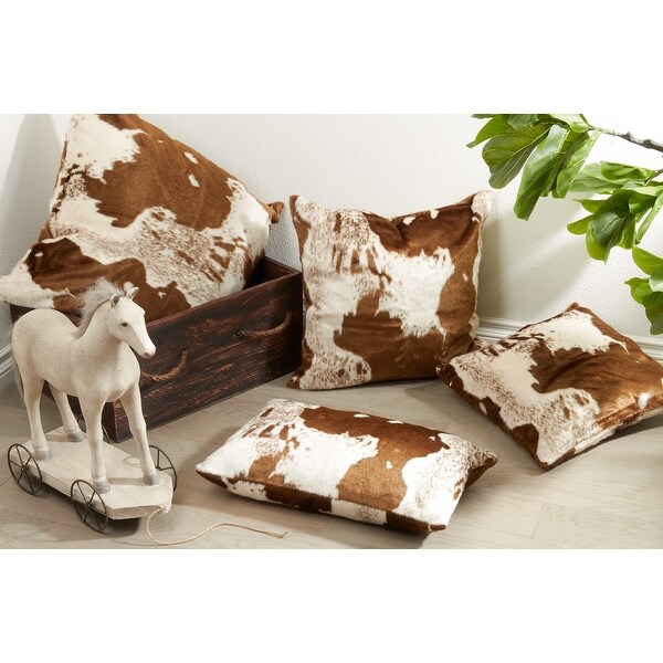 Faux cowhide lumbar new arrivals pillow