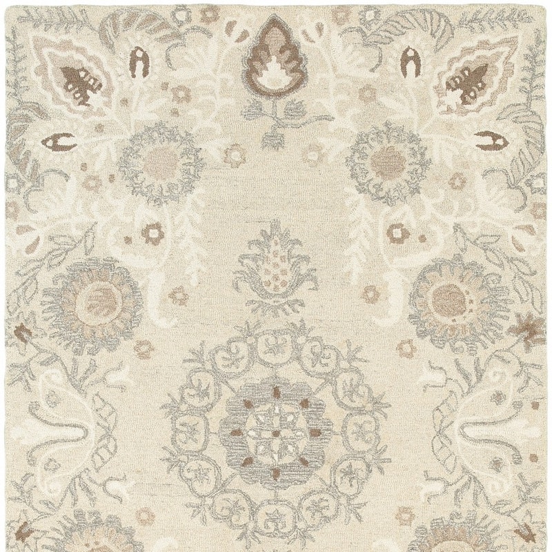HomeRootsFloral Scandinavian Rectangle Area Rug