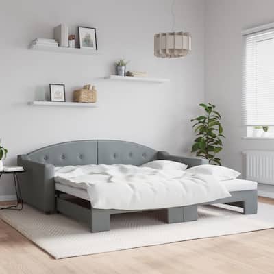 vidaXL Day Bed Upholstered Sleeper Sofa Bed for Bedroom Living Room Fabric