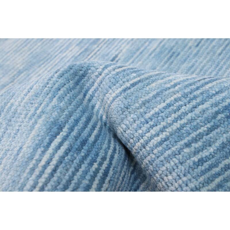 ECARPETGALLERY Hand-knotted Pak Finest Gabbeh Blue Wool Rug - 4'0 x 6'0