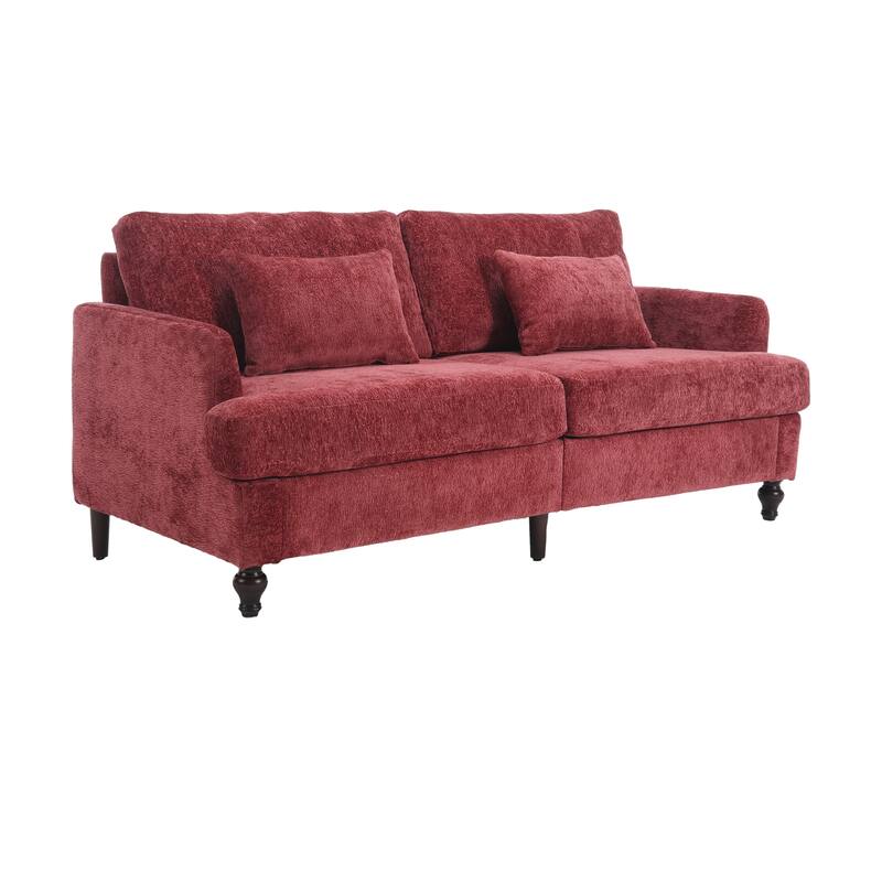 Modern chenille Fabric Loveseat