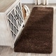 preview thumbnail 145 of 239, SAFAVIEH Santa Monica Shag Einara 2-inch Thick Area Rug 2'3" x 11' Runner - Brown - Runner