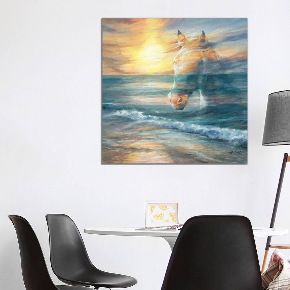 iCanvas "Waves Of Wonder (Horse Over Beach Sunset)" by Melani Pyke Canvas Print