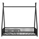 preview thumbnail 6 of 38, Metal House Platform Bed with Triangle Structure and Guardrail