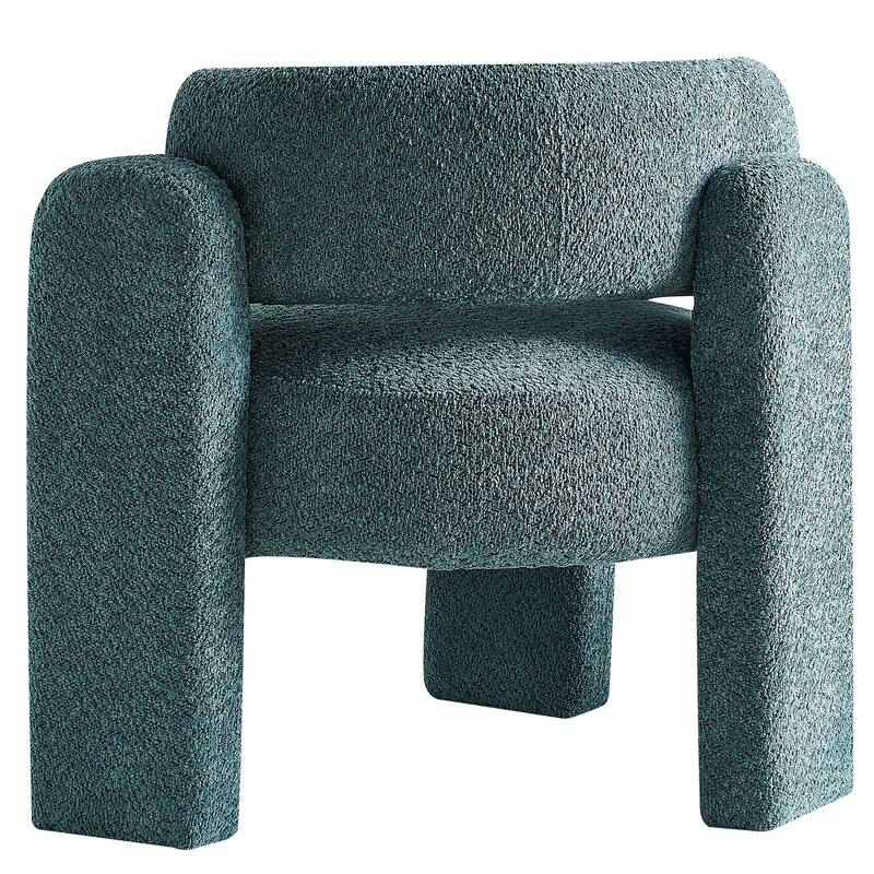 34.65" Wide Boucle Upholstery Accent Chair