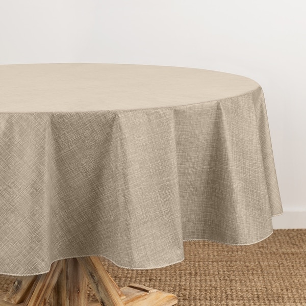 Mesa Marble Vinyl Tablecloth – Waterproof & Stain-Resistant With Flannel Backing, 52x70 Inches