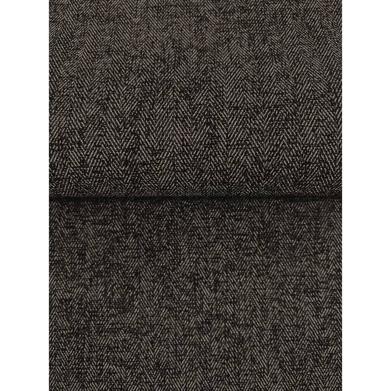 Warner Herringbone Tweed Charcoal Woven Wallpaper