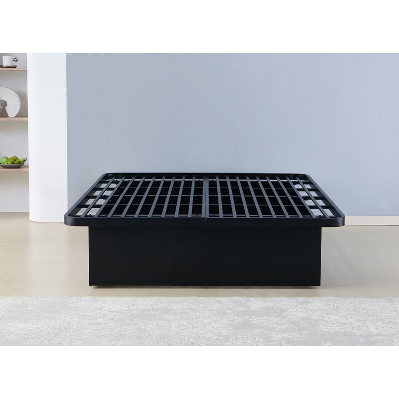 Queen Size Metal Modern Platform Bed Frame with 16" Height and Heavy Duty Support