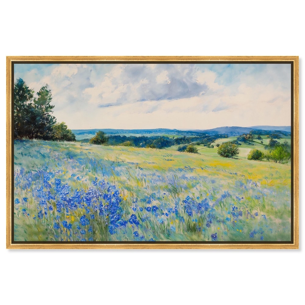 Sky Over Blue Fields Canvas by Art Remedy