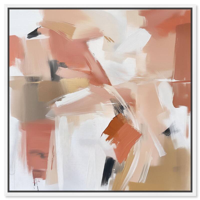 Rose and Rust I Canvas by Art Remedy - 12" x 12" - White