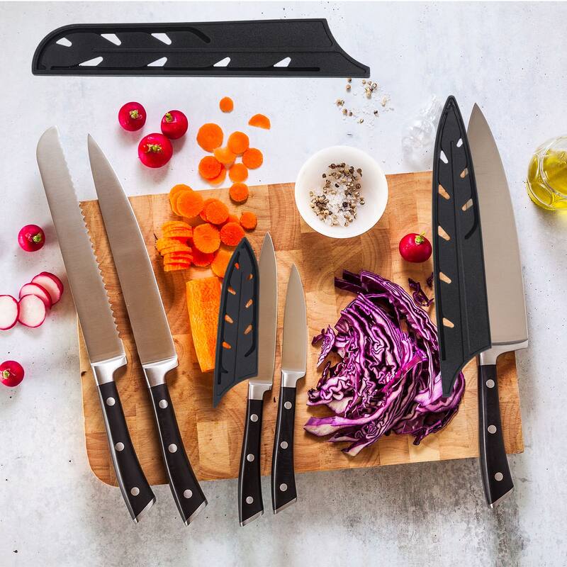 Plastic Kitchen Knife Sheath Cover Sleeves for 8" Bread Knife, Black