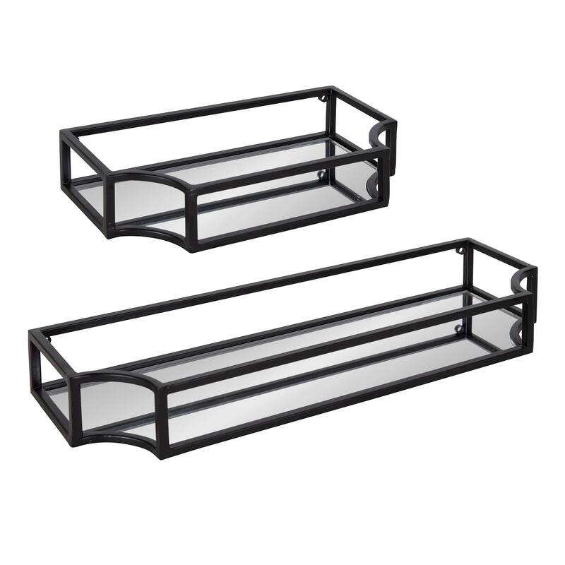 Kate and Laurel Ciel Metal Wall Shelf Set - 2 Piece