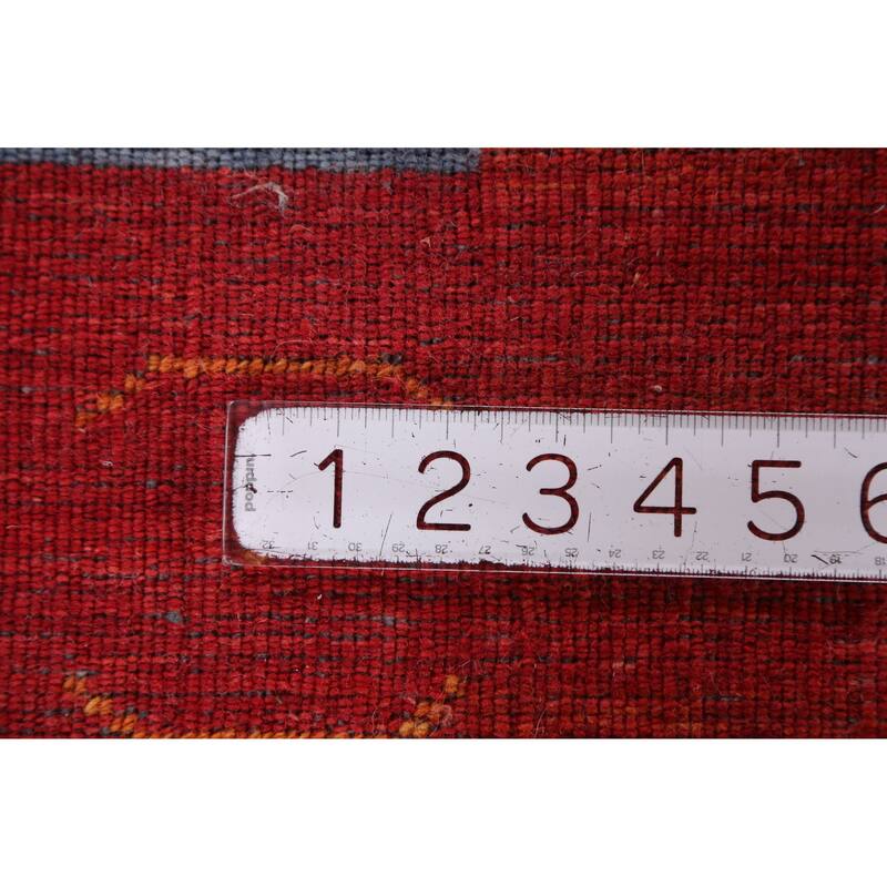 Hand Knotted Oriental 100% Wool Carpet Tribal Bordered Beige & Ivories Gabbeh Area Rug - 7' 11'' X 6' 9''