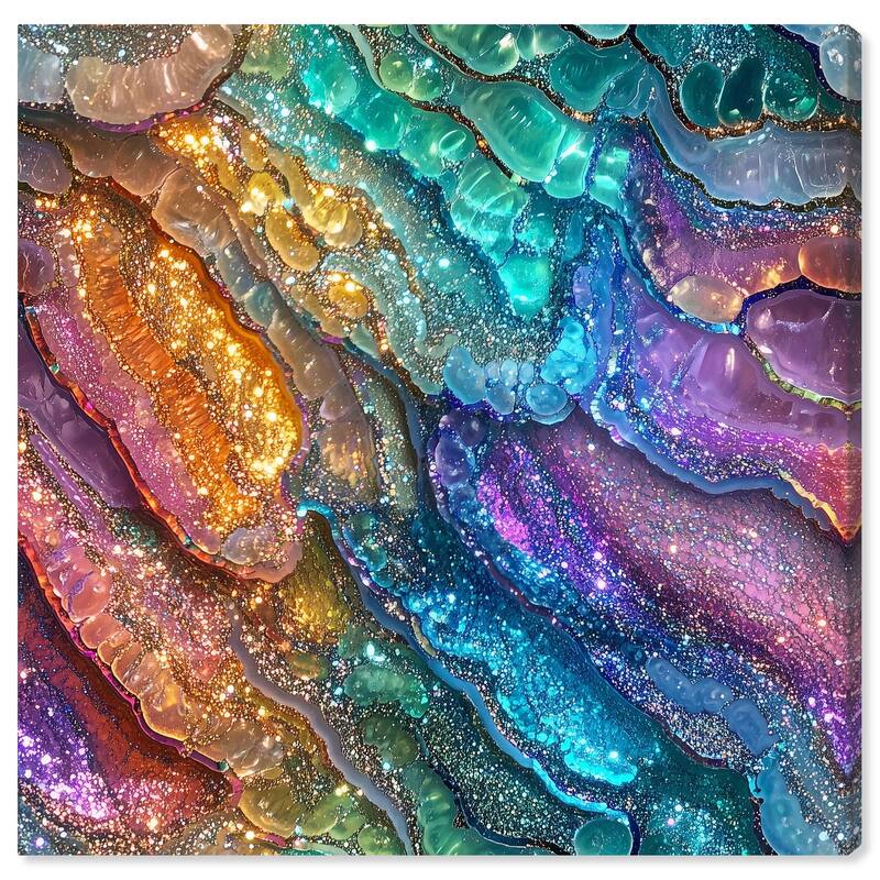 Glittering Spectrum I Canvas by Art Remedy, Gallery Wrapped - 20" x 20"