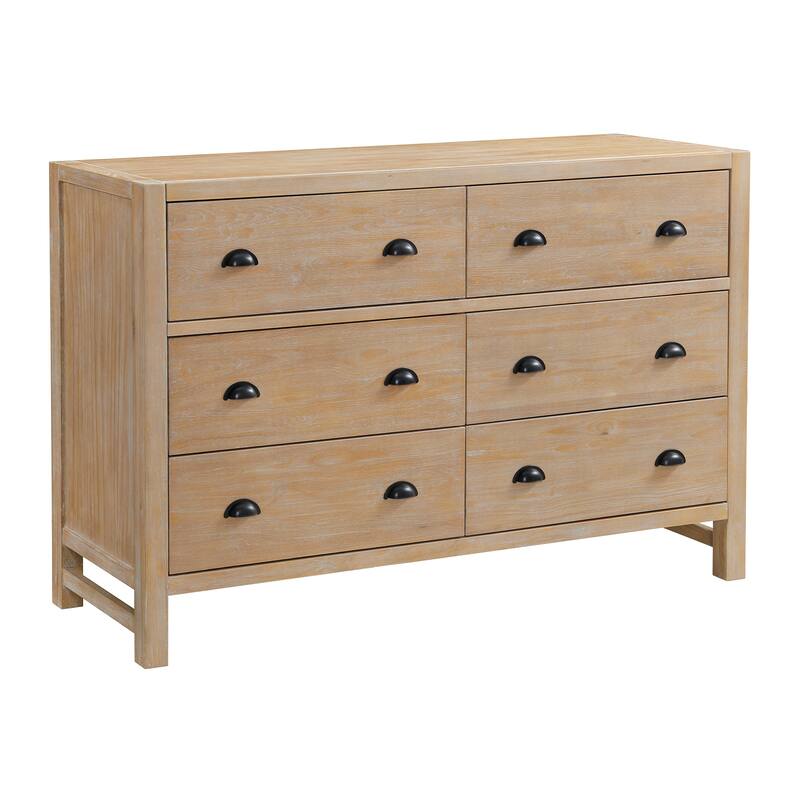 Arden 5-Piece Wood Bedroom Set with Queen Bed, Two 2-Drawer Nightstand, 5-Drawer Chest, 6-Drawer Dresser
