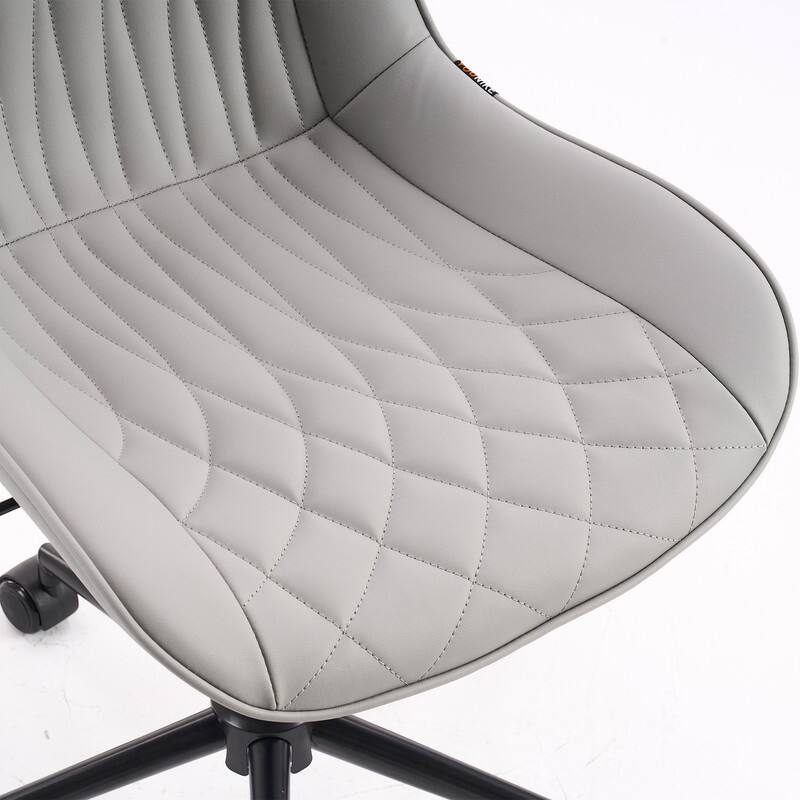 Modern Office Chair, Leather Swivel Office Chair for Home Office