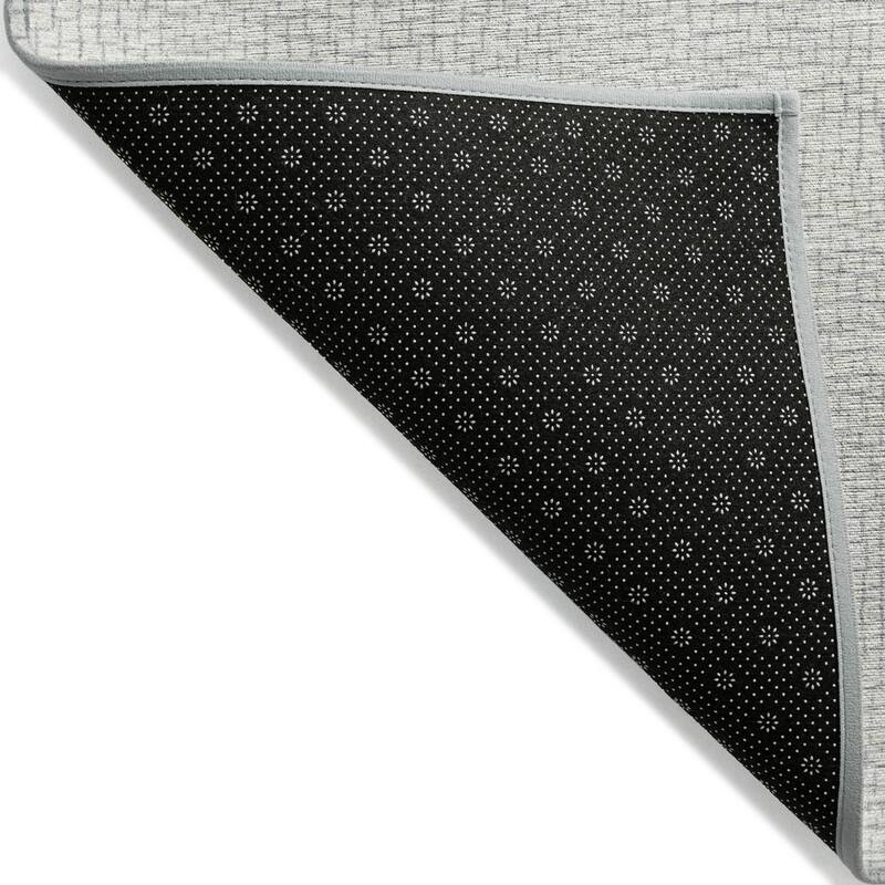 Machine Washable Indoor/ Outdoor Solid Causal Chantille Rug
