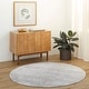 preview thumbnail 34 of 38, Kianna Modern & Contemporary Area Rug 5' 3" x 5' 3" Round - Ivory/Grey