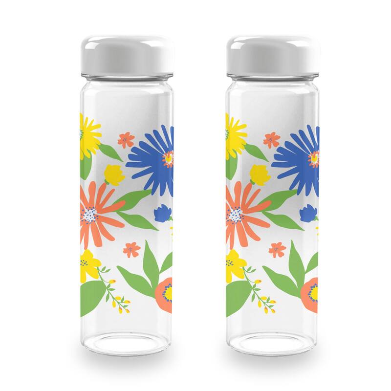 Abode Homewares Midsummer Floral Quench Water Bottle - Multicolor - 20 oz - Multicolor