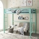 preview thumbnail 1 of 5, Walker Edison Browning Mint Metal Modern Twin Loft Bed mint