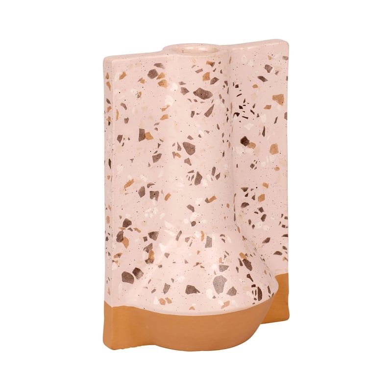 Urbino Handmade Ceramic Vase - Rose Terrazzo/Terracotta