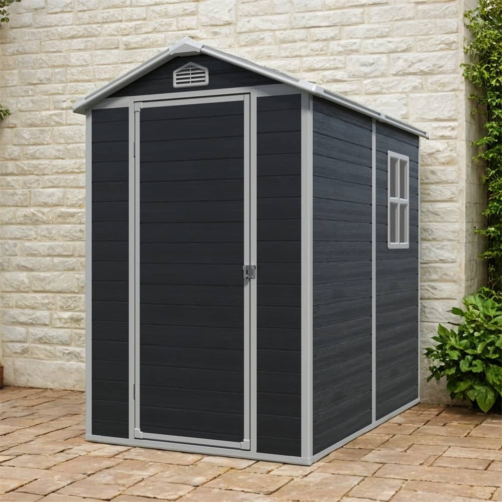 4 ft x 6 ft Outdoor plastic Storage Shed with Floor