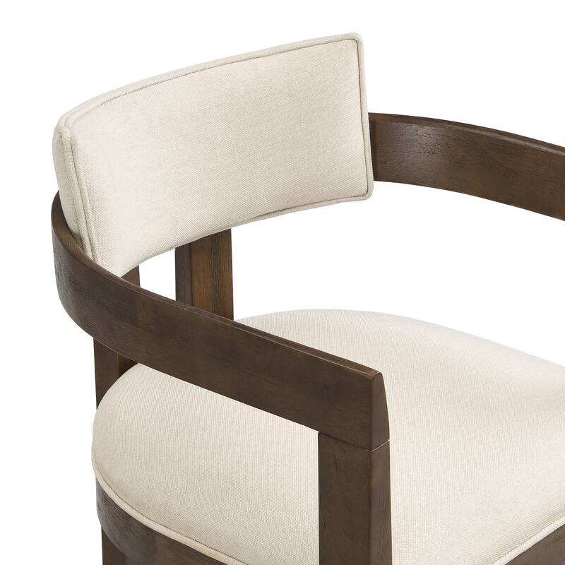Conrad Sophisticated Modern Dining Chair With Armrest by Christopher Knight Home