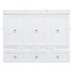 preview thumbnail 17 of 18, Full Size Murphy Bed w/ USB Port & a Large Drawer, Folding Bed, White