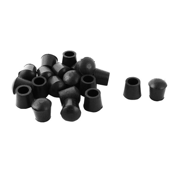 Household Fitting Plastic Round Shaped Furniture Tube Insert 11mm Dia 20pcs