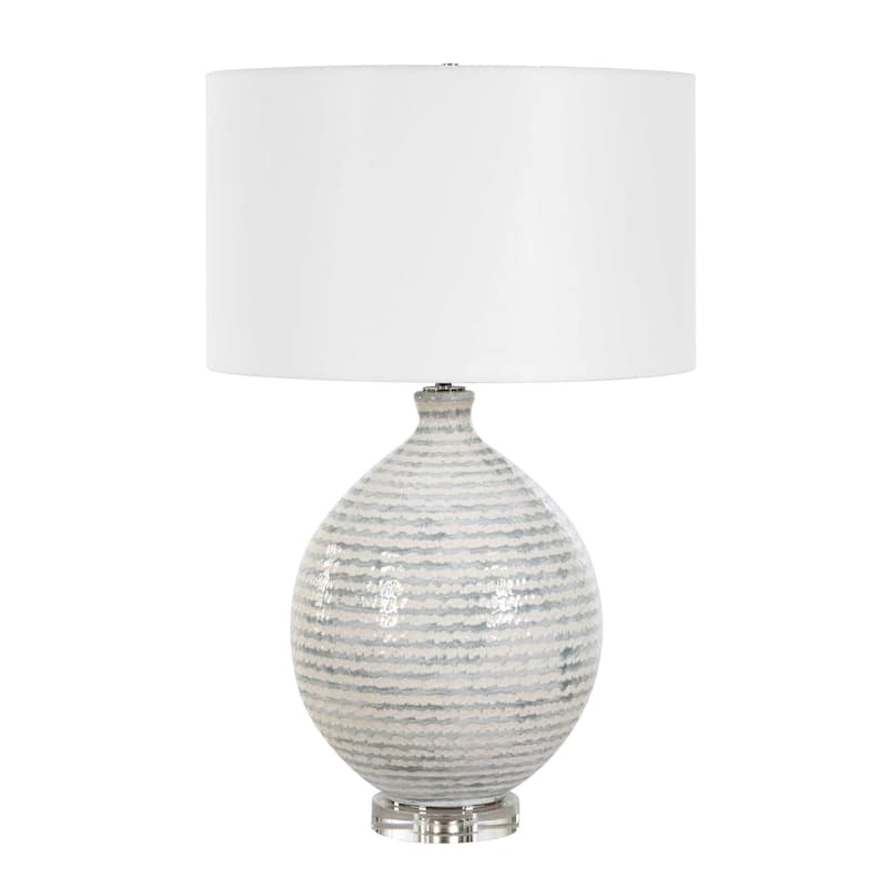 Uttermost Clary Horizontally Striped Table Lamp - 17.00" W x 26.50" H x 17.00" D