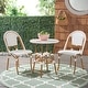 preview thumbnail 3 of 26, SAFAVIEH Outdoor Living California 3 Piece Bistro Set White