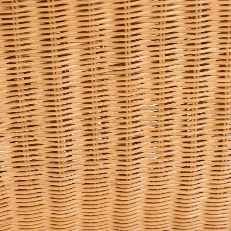 Reya Natural Rattan Lounge Chair - Handwoven Wicker Accent Seating with Pedestal Base for Modern Boho Spaces