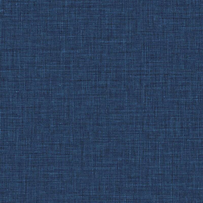 Seabrook Designs Texture Gallery Easy Linen Embossed Vinyl Unpasted Wallpaper - 27 in. W x 27 ft. L - Admiral Blue