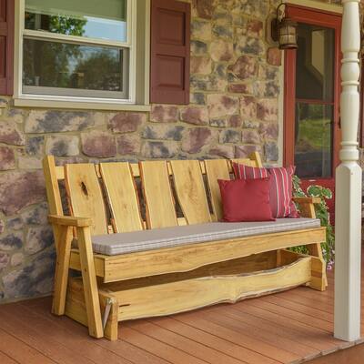 Live Edge Locust Wood 6' Timberland Glider Bench