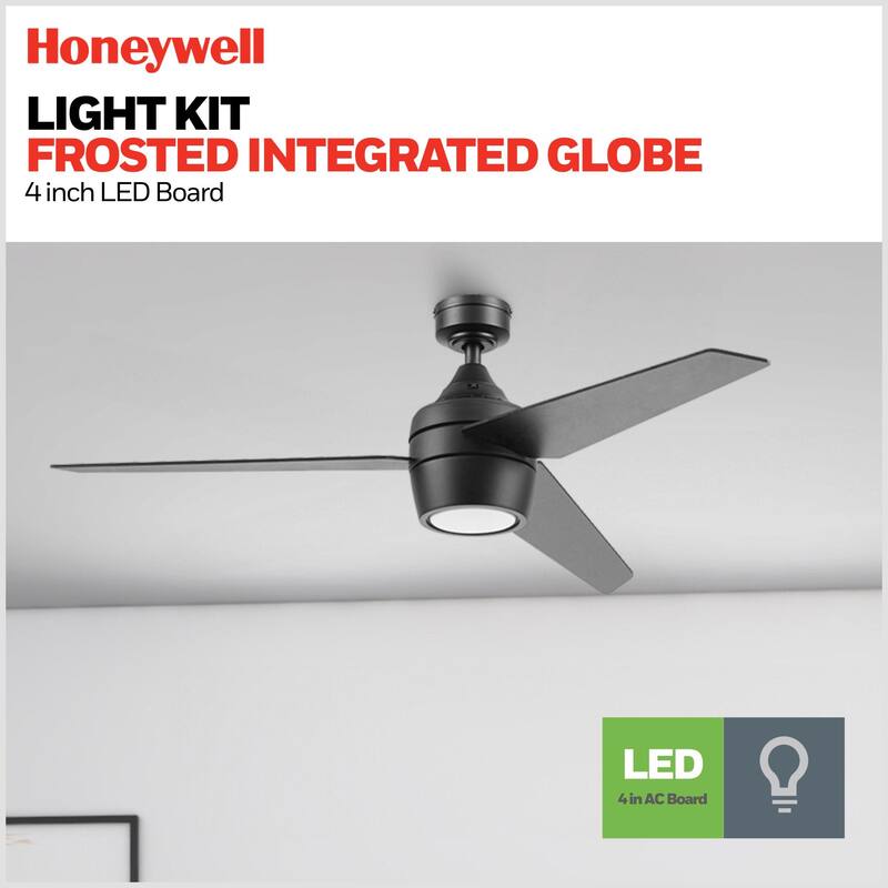 52" Honeywell Eamon Bronze Modern Indoor LED Ceiling Fan with Light, Remote Control