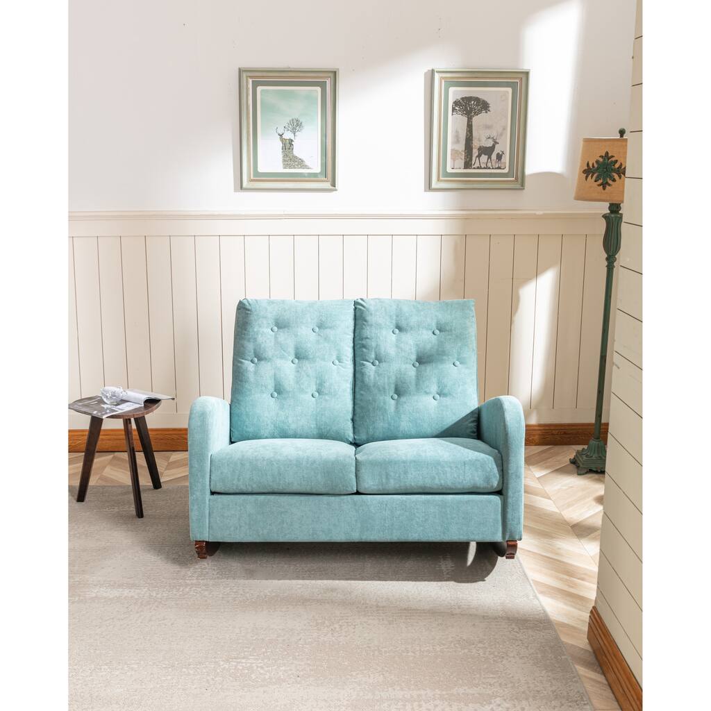 Elegant High Back Rocking Sofa Nursery Sofa Modern High Back Arm-Sofa, Accent Sofa, Loveseat Sofa