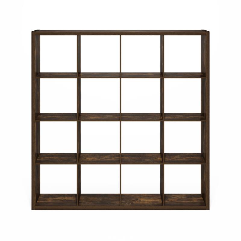 Furinno Cubicle Open Back Decorative Cube Storage Organizer, 16-Cube, White