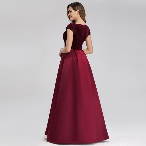 velvet evening dresses with sleeves