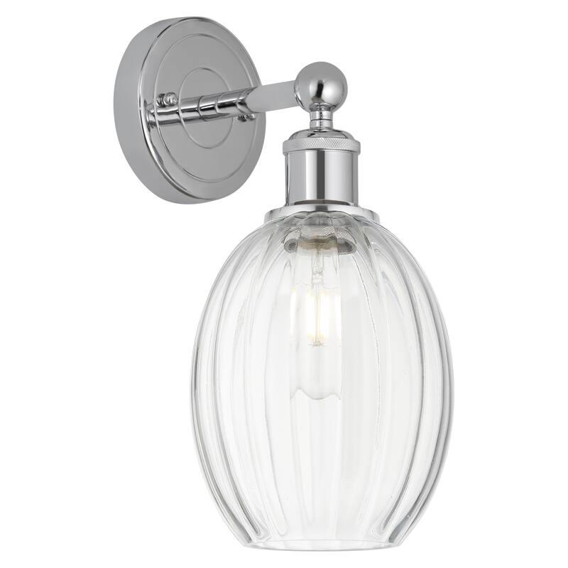 Innovations Lighting Endless Possibilities Edison - Preston - 1 Light 6" Bulb Shade Sconce - Clear/Polished Chrome