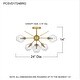 preview thumbnail 8 of 6, Salvador 6-Light Brushed Gold Semi-Flush Mount