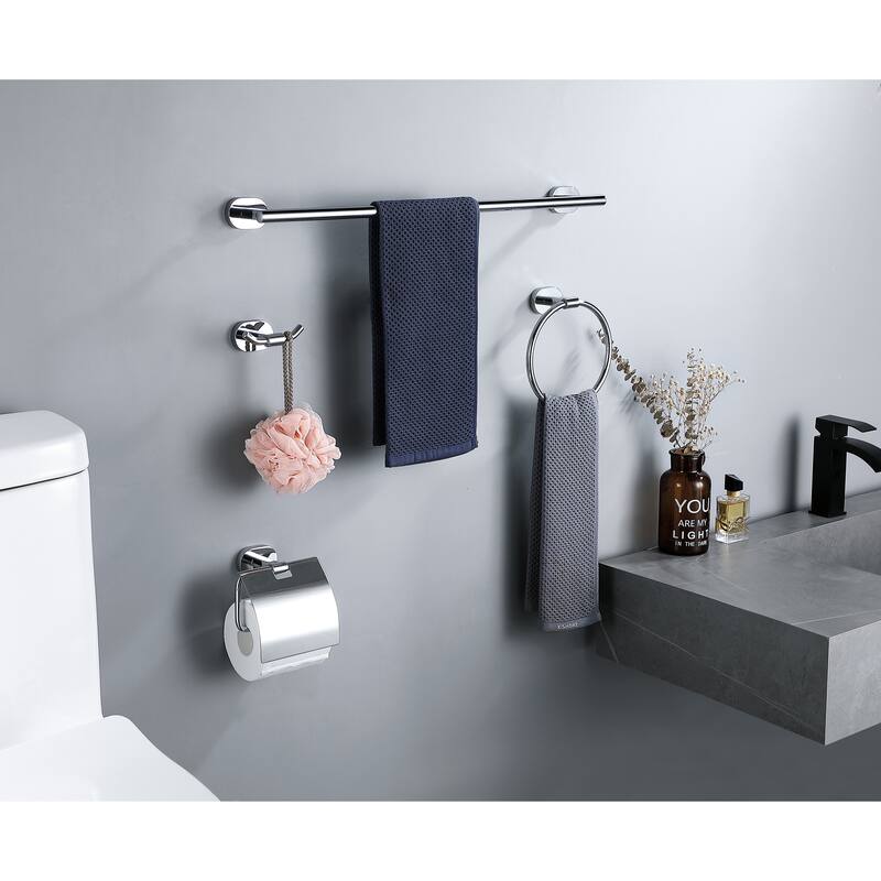 Wall Mounted 5 -Piece Bath Hardware Set Towel Holder Set