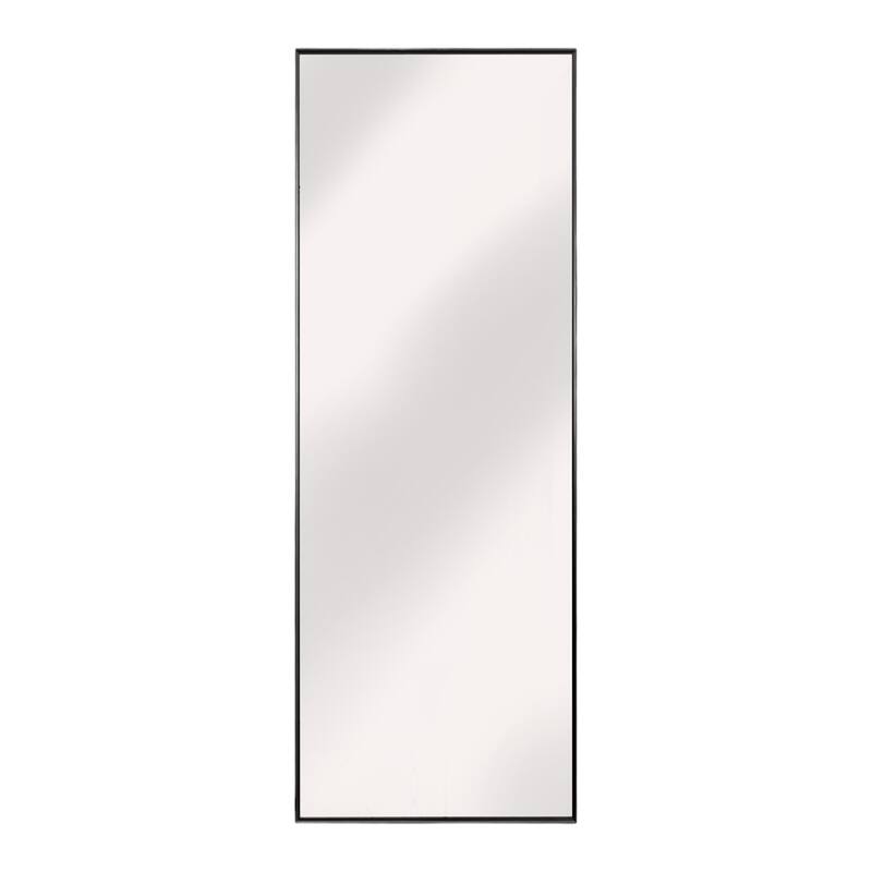 HomeRoots 59" Black Metal Framed Full Length Mirror - 19.7