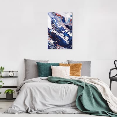 Wynwood Studio Canvas Abstract Pacific Blue II Blue and Modern & Contemporary Wall Art Canvas Print