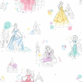 Disney Princess Pretty Elegant White Wallpaper