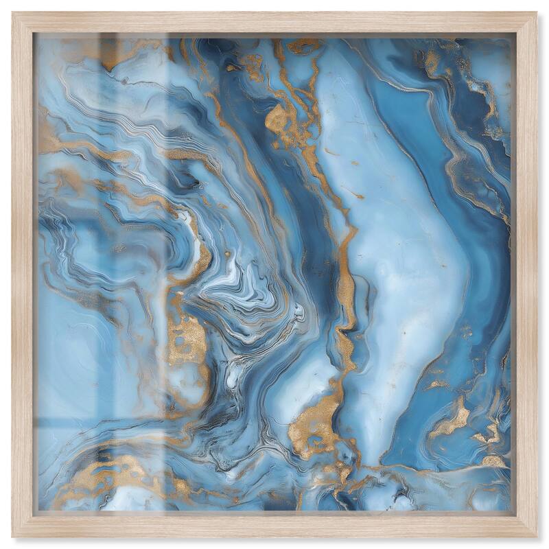 River Gold Shadowbox by Art Remedy - Natural - 12" x 12"