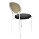 preview thumbnail 53 of 78, Leisuremod Euston Modern Dining Chair Upholstered Velvet or Leather Seat Wicker Back Accent Chair for Home Living Room & Kitchen