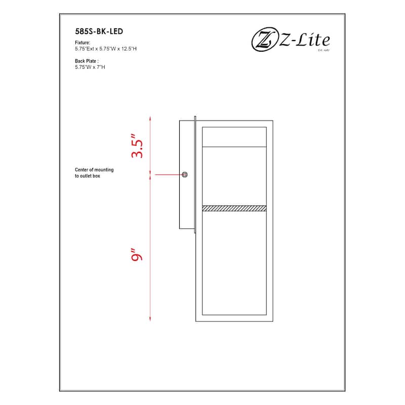 Z-Lite Barwick 13" Tall LED Outdoor Wall Sconce