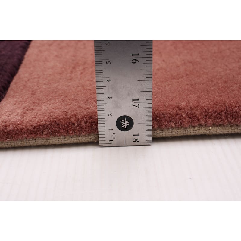 ECARPETGALLERY Hand Tufted Elegance Purple Wool Rug - 3'5 x 5'7