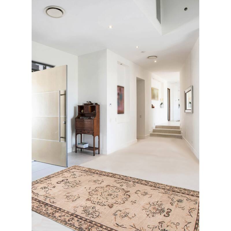 ECARPETGALLERY Hand-knotted Antalya Vintage Grey Wool Rug - 5'7 x 9'9
